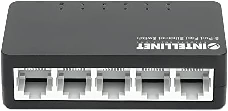 Intellinet 5 -Port Fast Ethernet מתג - Splitter Ethernet - לא מנוהל | Plug & Plug | - עבור רכזת